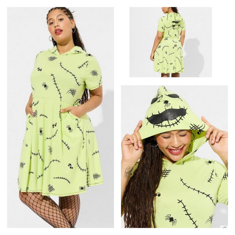 Torrid 5 (5X) Disney Nightmare Before Christmas Oogie Boogie Costume Punk Dress